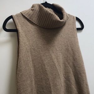 Beige Turtleneck Tunic